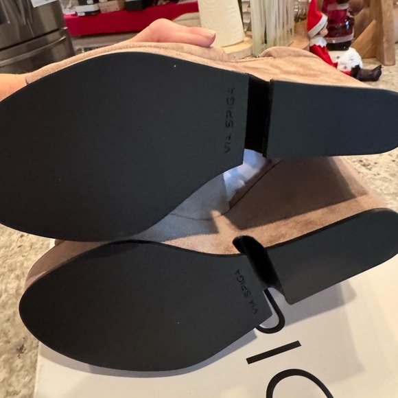 Via Spiga Wren Wedge Platform Sandals Antelope Suede 7M - BNWT! - Picture 5 of 8